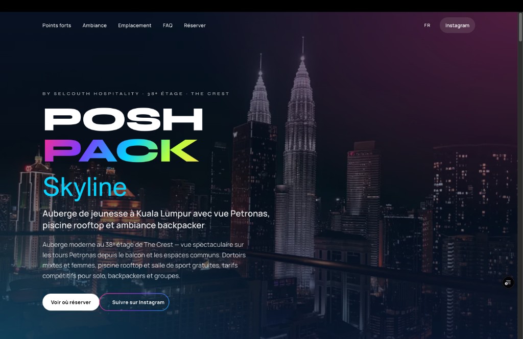 Site Posh Pack Skyline Hostel à Kuala Lumpur